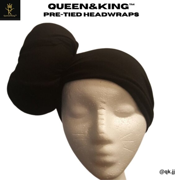 Pre-tied Headwrap (Black)